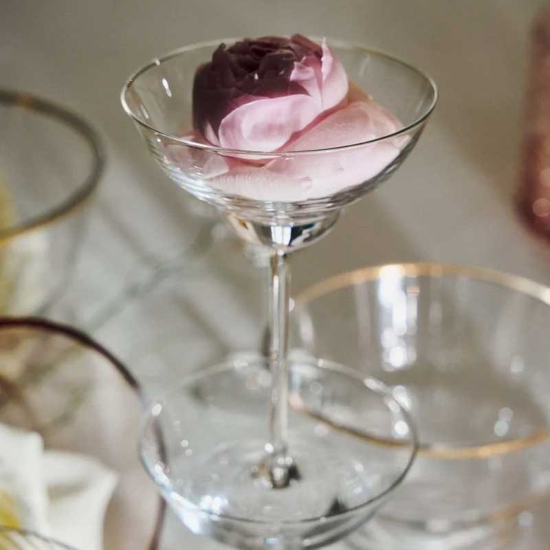 Cocktail Glass Shadows in Cloudless Clear