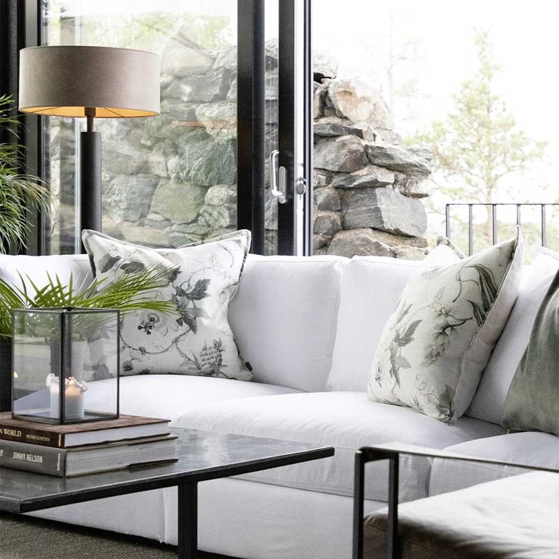 Cushion cover Mabelle Offwhite/Green