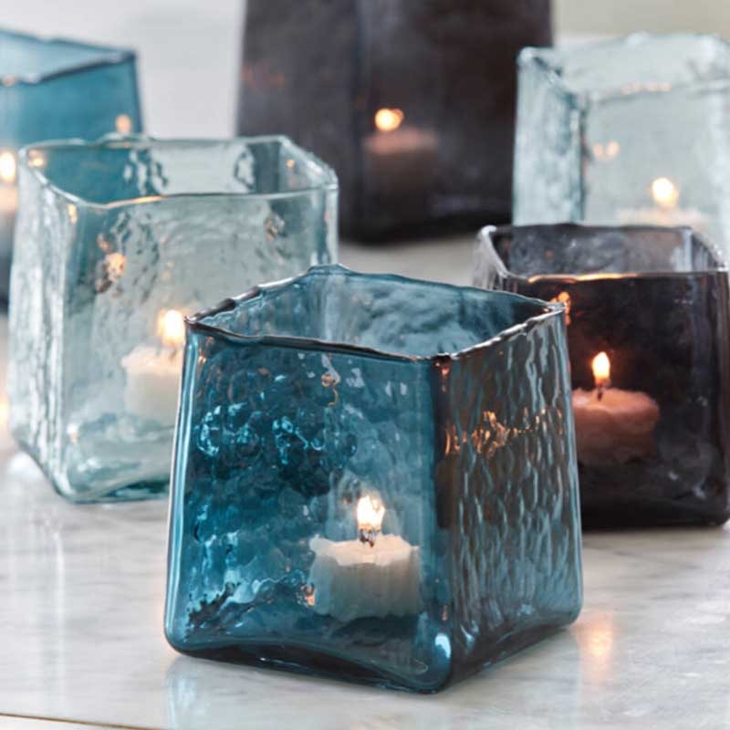 Tealight IDUNA glass dark grey