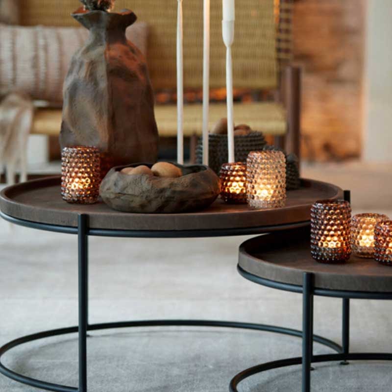 Coffee table JAIRO dark brown+black