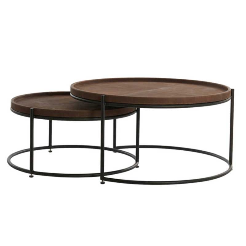 Coffee table JAIRO dark brown+black