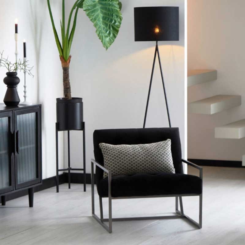 Chair 81x71x70 cm GENEVE velvet black