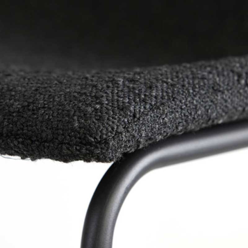 Bar chair 47x46x99 cm JEDDO bouclé black-black
