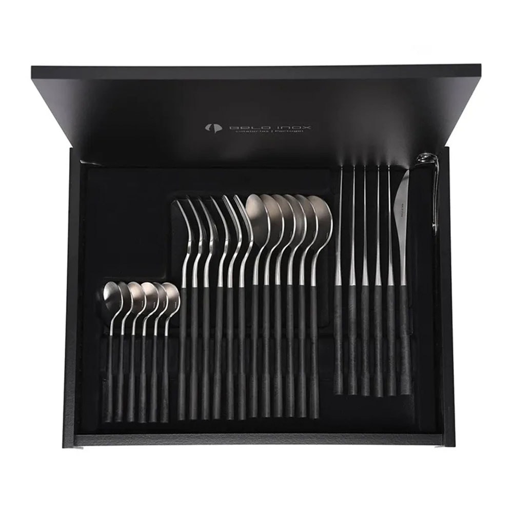 BELO INOX – NEO – 24-Piece Cutlery Set with Wooden Case