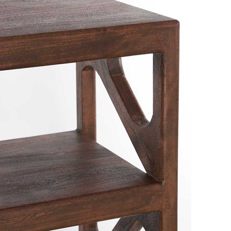 Cabinet open 120x40x160 cm YUKI acacia wood