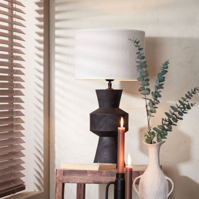 SAVERNA Cylinder Lampshade – Egg White, Ø30x21 cm
