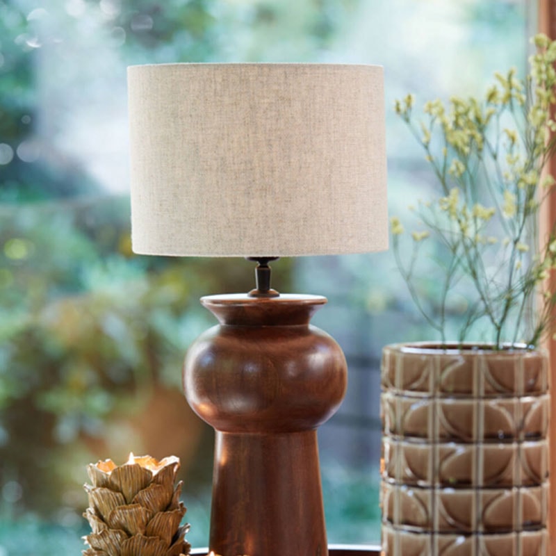 LIVIGNO Cylinder Lampshade – Natural Textile, Ø30x21 cm