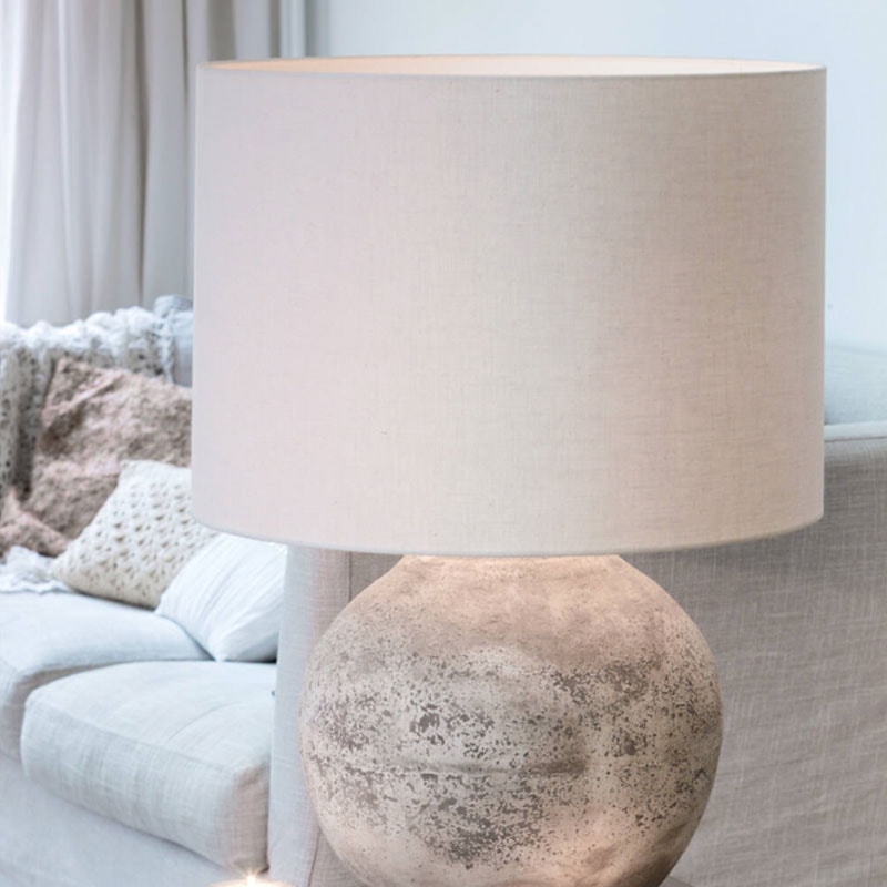 LIVIGNO Cylinder Lampshade – Egg White, Ø40x30 cm