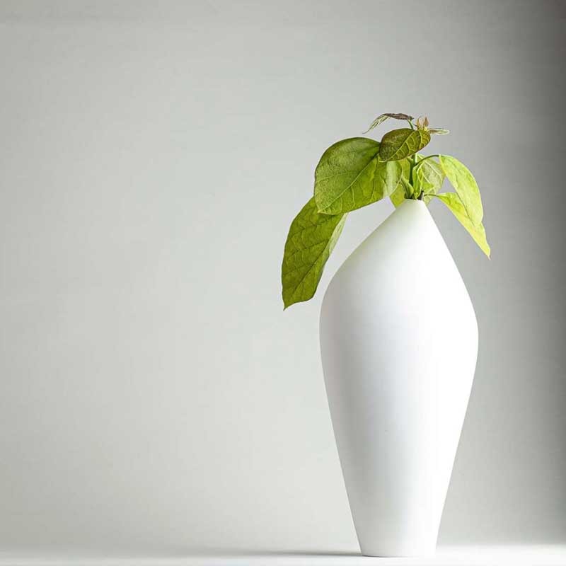 LINDA WHITE Vase – 40 cm