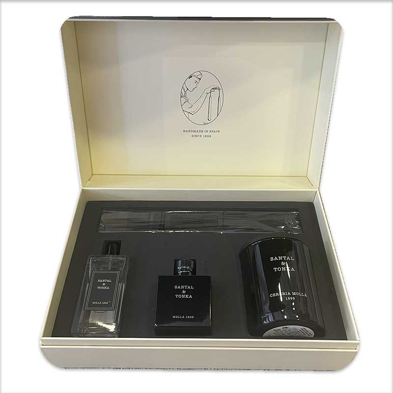 Set of 3 items Candle + Spray + Diffuser - Santal & Tonka