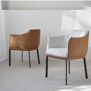 SET 2 DINING CHAIRS WITH ARMREST.BERLIN