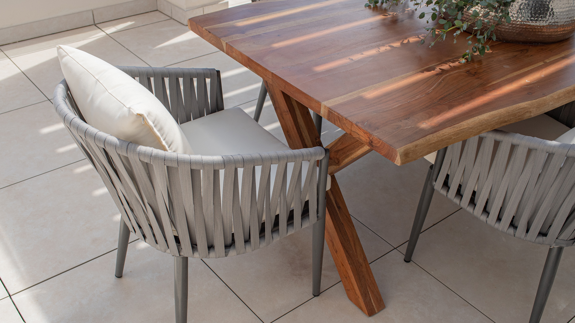 Modern terrace chair detail